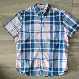 J. Crew Blue and Pink Checkered Shirt